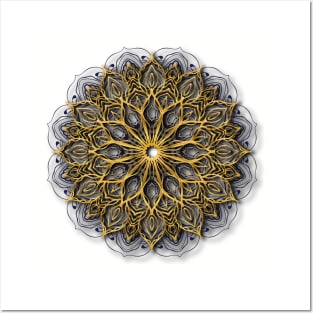 Luxury golden mandala Posters and Art